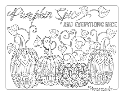 Free pumpkin coloring pages for kids adults