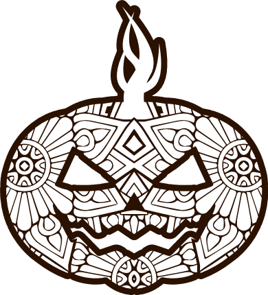 Mandala pumpkin halloween