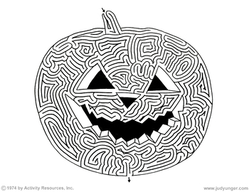 Pumpkin maze by amazing picture mazes tpt