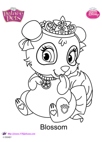 Palace pets blossom coloring page free printable coloring pages