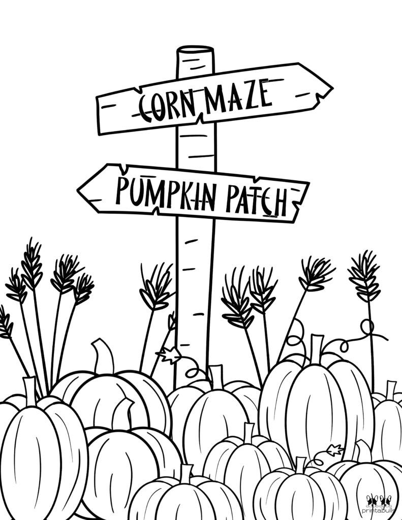 Printable pumpkin coloring page