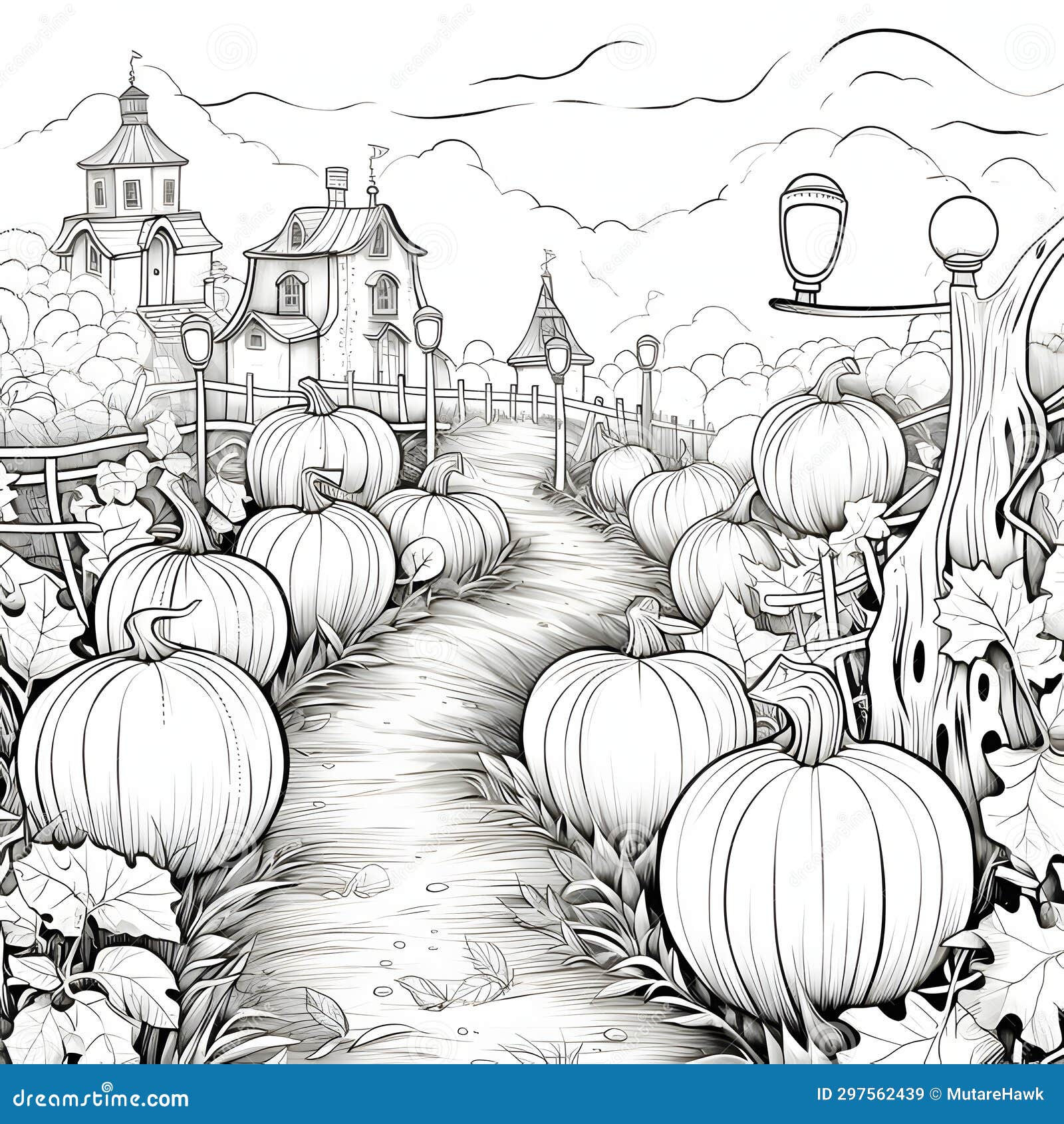Fall pumpkin patch coloring stock illustrations â fall pumpkin patch coloring stock illustrations vectors clipart