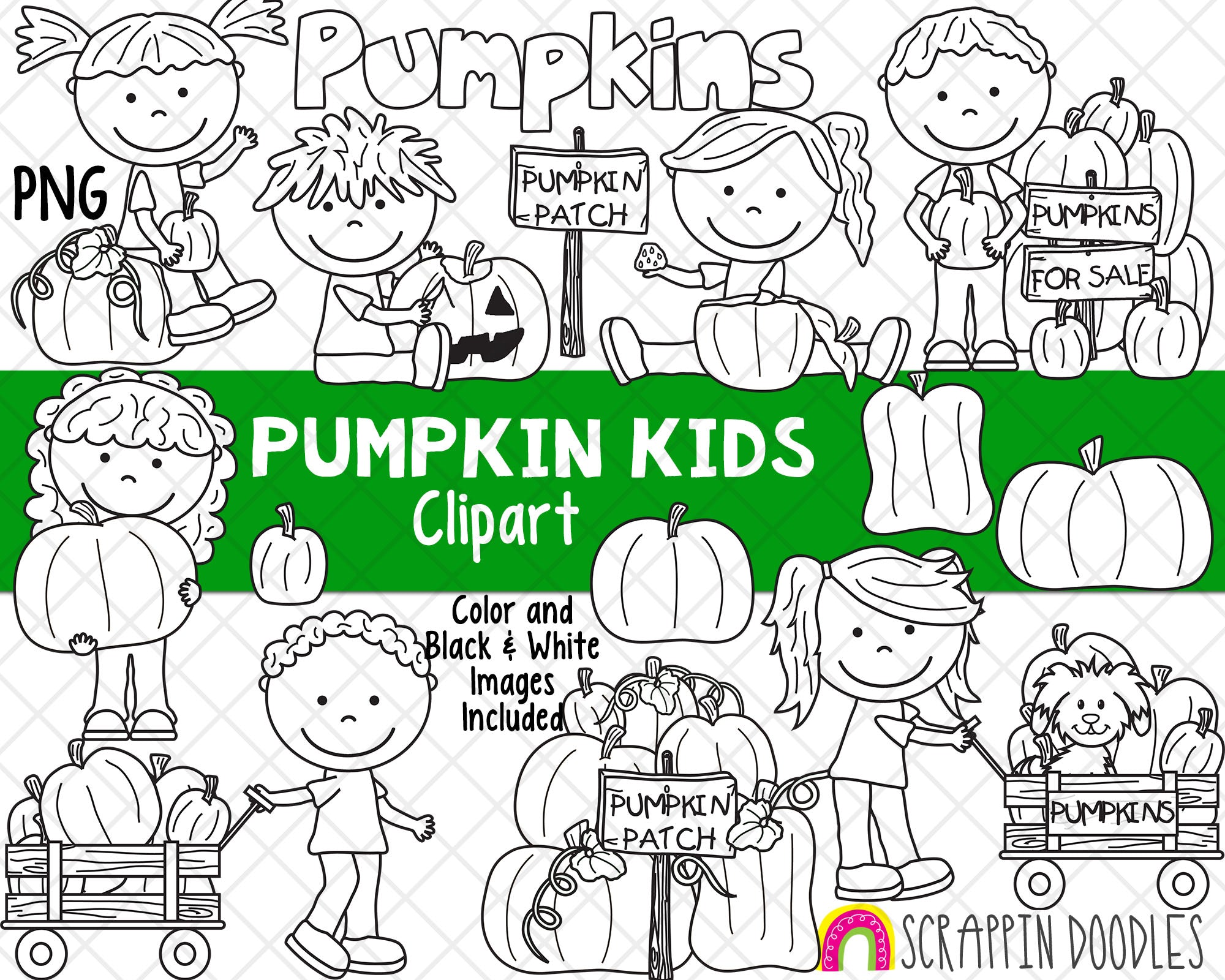 Pumpkin kids clipart
