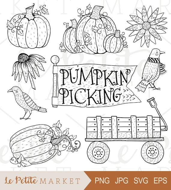 Hand drawn pumpkin patch clip art pumpkin patch clipart hand drawn pumpkins hand drawn halloween clipart pumpkin picking clipart