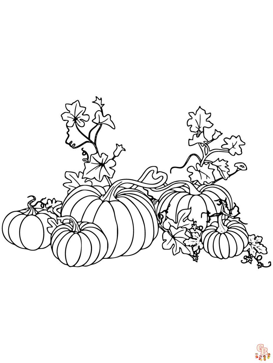Fall spirit with these pumpkin coloring pages