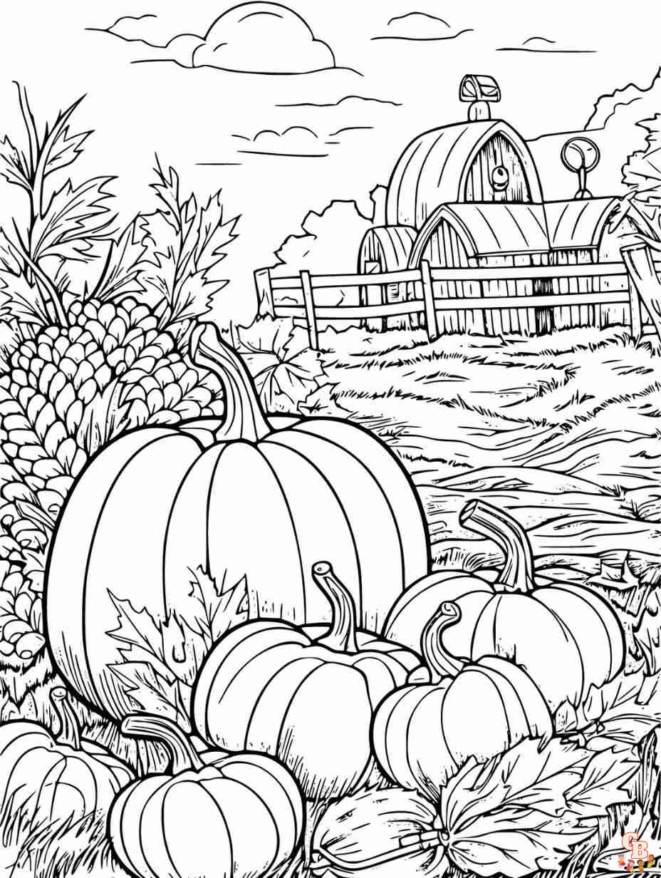 Fall spirit with these pumpkin coloring pages