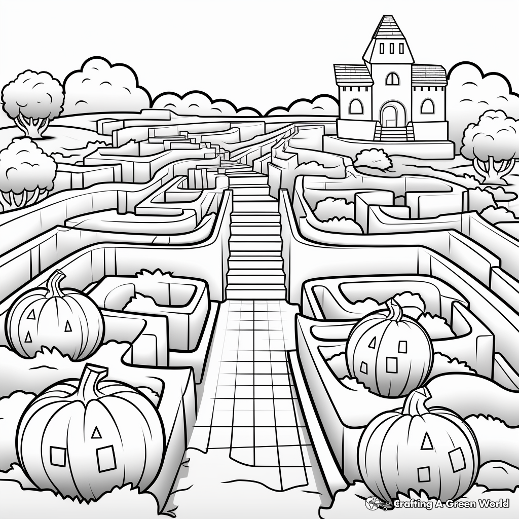 Pumpkin patch coloring pages