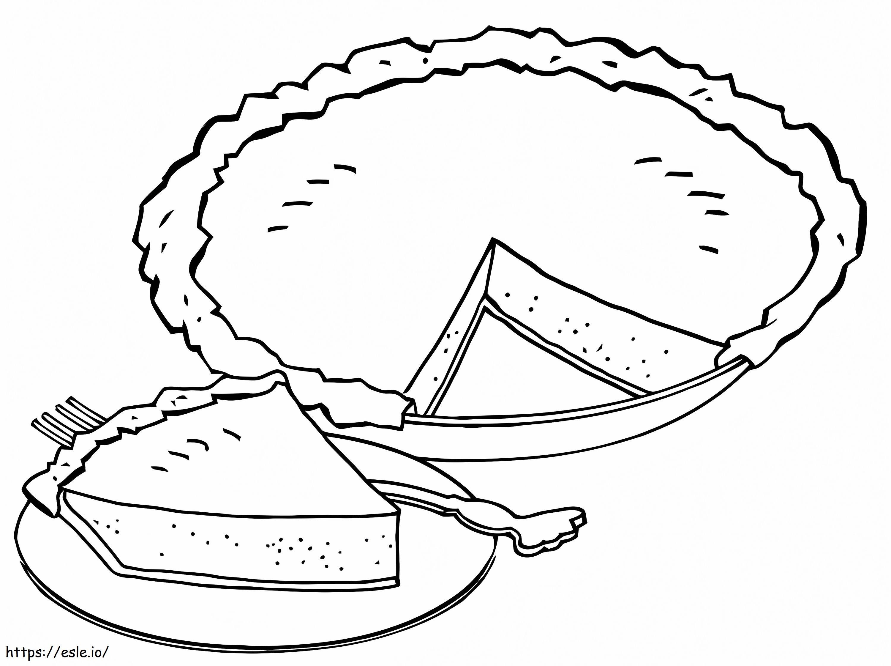 Pumpkin pie free printable coloring page