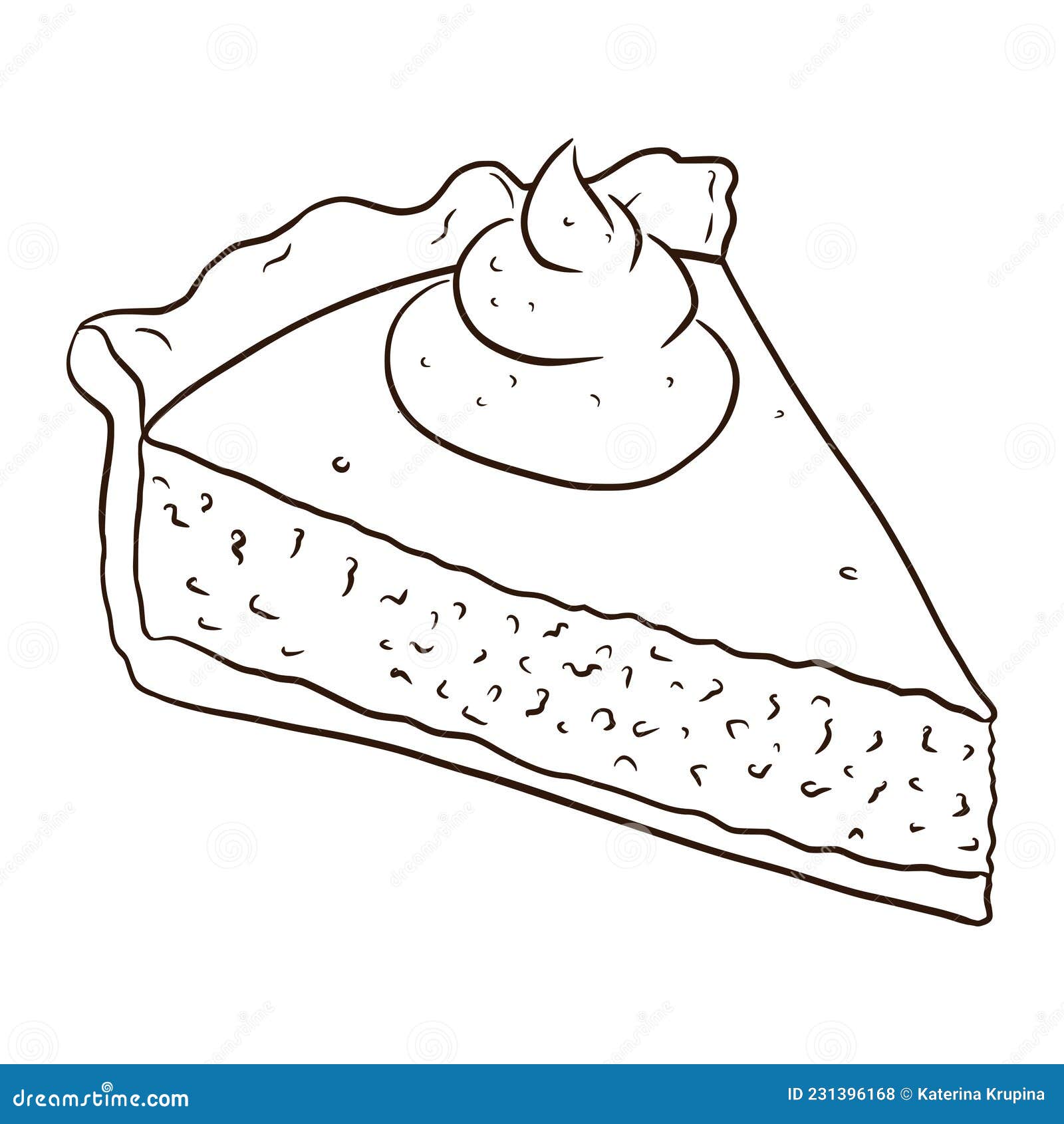 Pumpkin pie clipart black and white