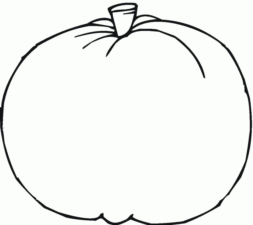 Very simple pumpkin coloring page