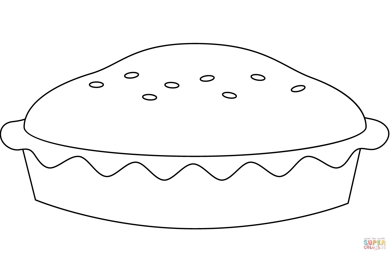 Pumpkin pie coloring page free printable coloring pages