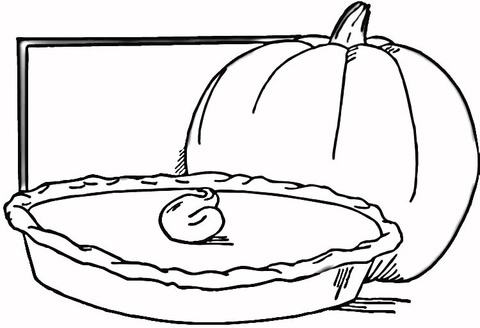 Pumpkin pie coloring page free printable coloring pages