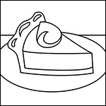 Easy how to draw pumpkin pie tutorial and pie coloring page