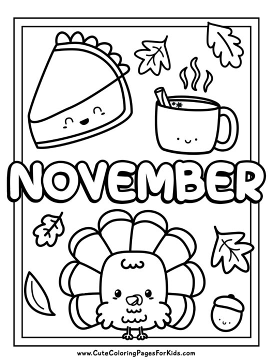 November coloring pages free printables for kids