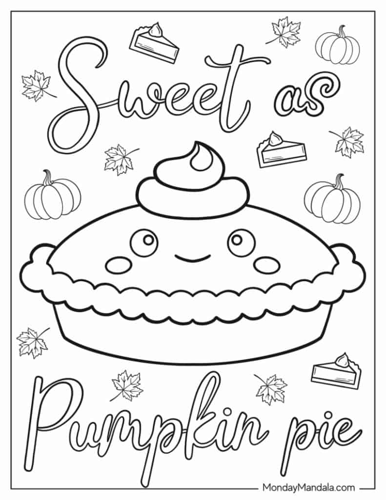 Autumn fall coloring pages free pdf printables