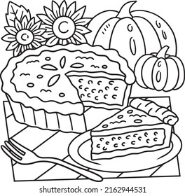 Thanksgiving pumpkin pie coloring page kids åºåçéåïå ççï