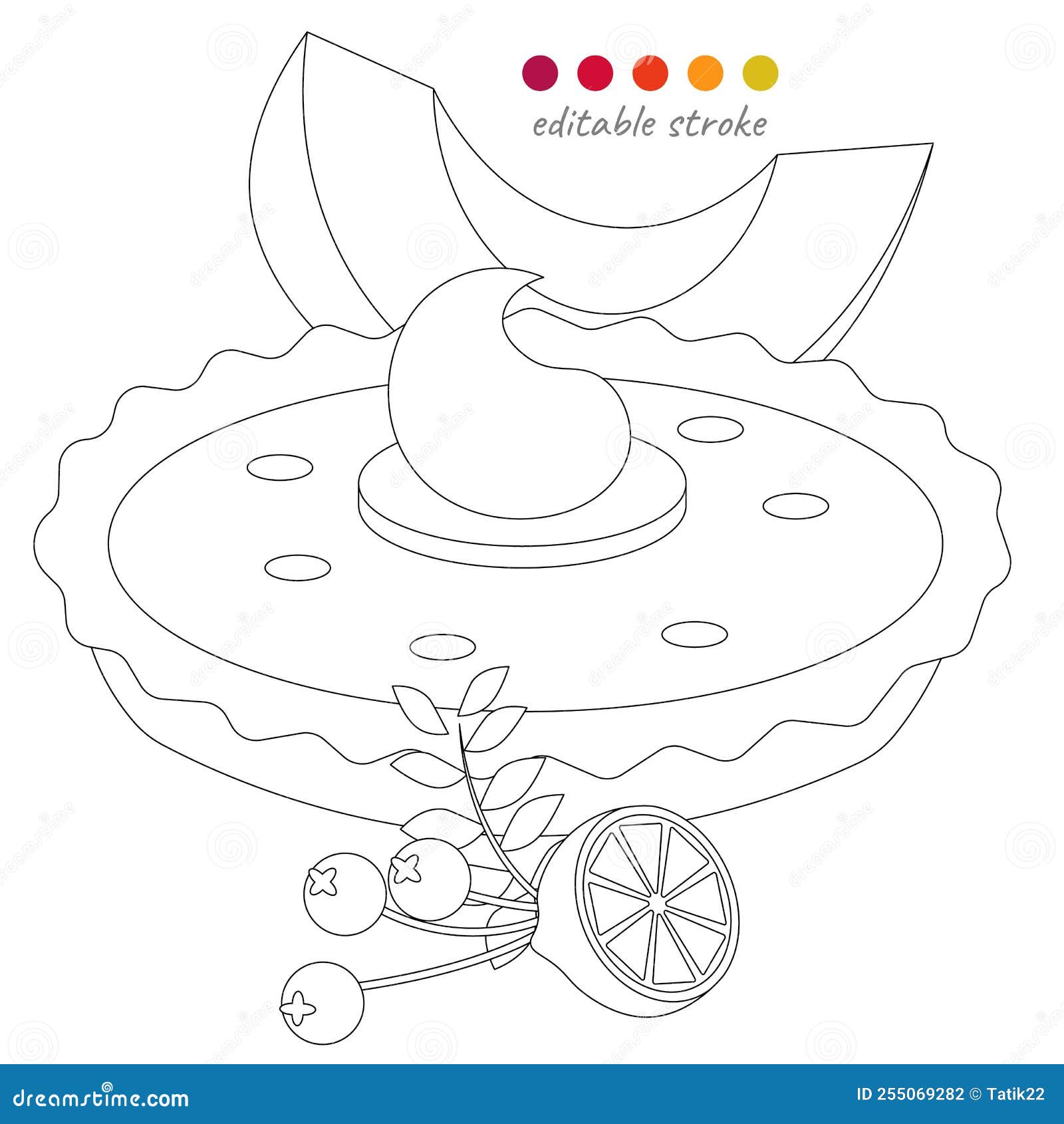 Pumpkin pie and lemon autumn collection stock vector