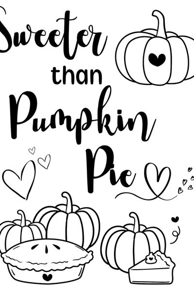 Cute pumpkin coloring pages for kids