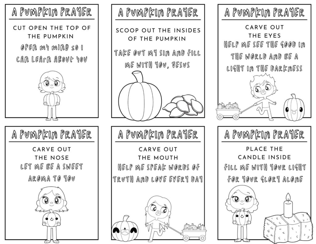 Free pumpkin prayer activities