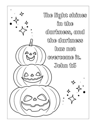 Free printable christian halloween coloring pages