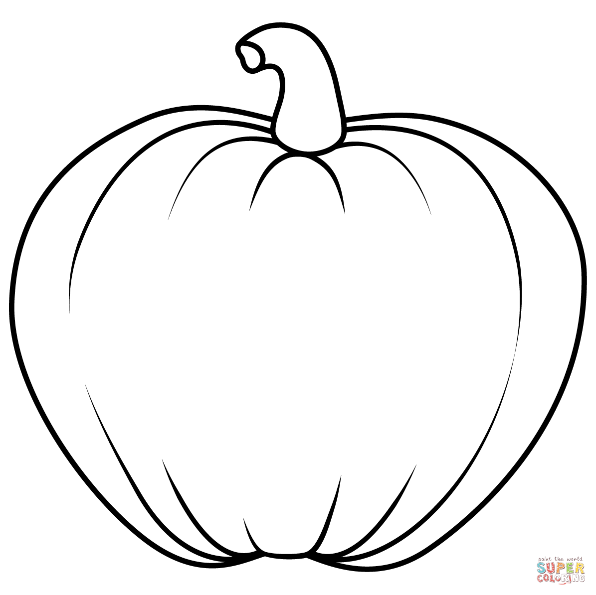 Simple pumpkin coloring page free printable coloring pages