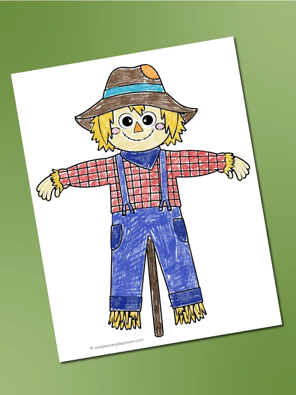 Free printable scarecrow coloring pages
