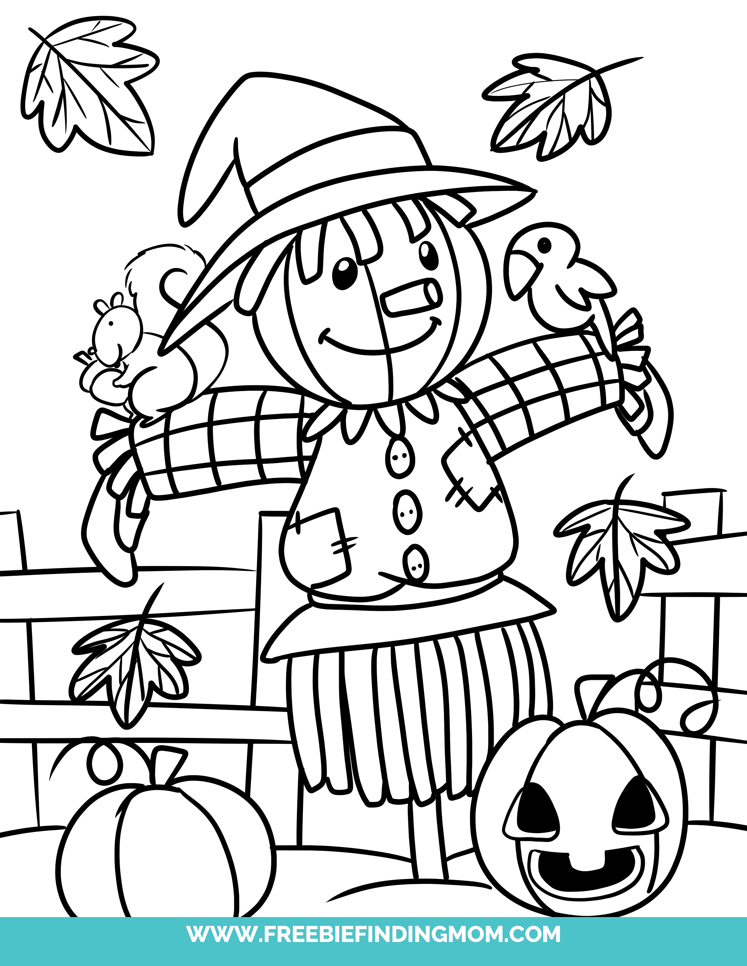 Free printable cute fall coloring pages story