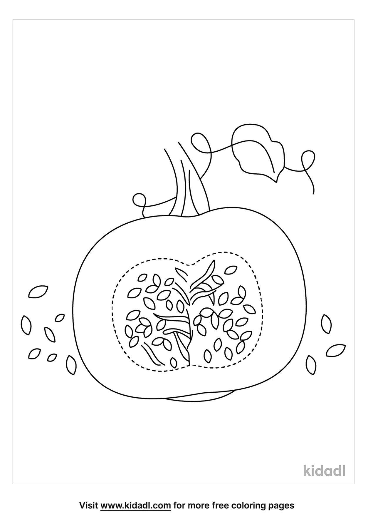 Free pumpkin seed and pumpkin coloring page coloring page printables