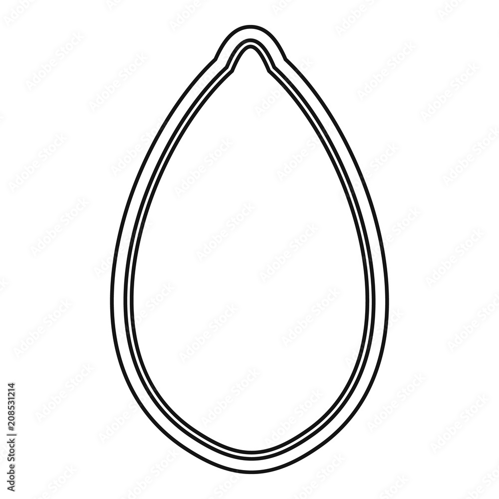 Pumpkin seed icon in outline style isolated on white background vector illustration vector