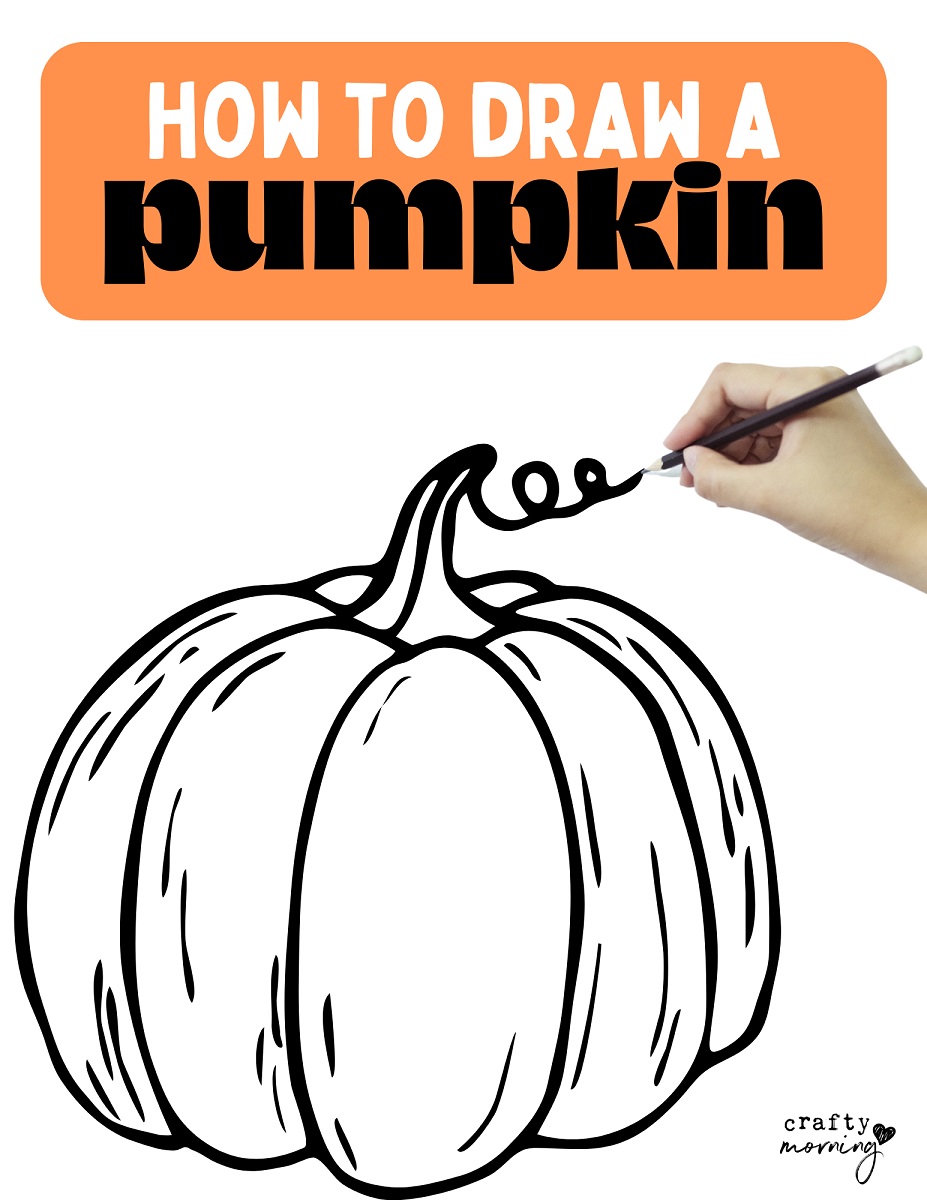 How to draw a pumpkin easy step by step