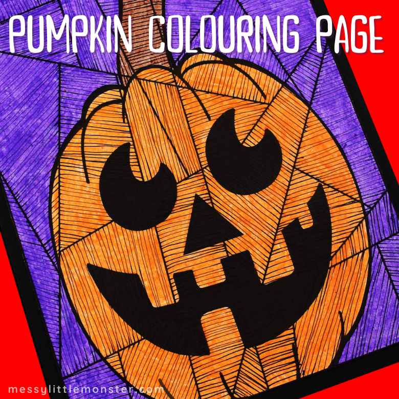 Pumpkin colouring page line art