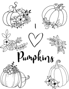 Free pumpkin coloring sheets printable pdf