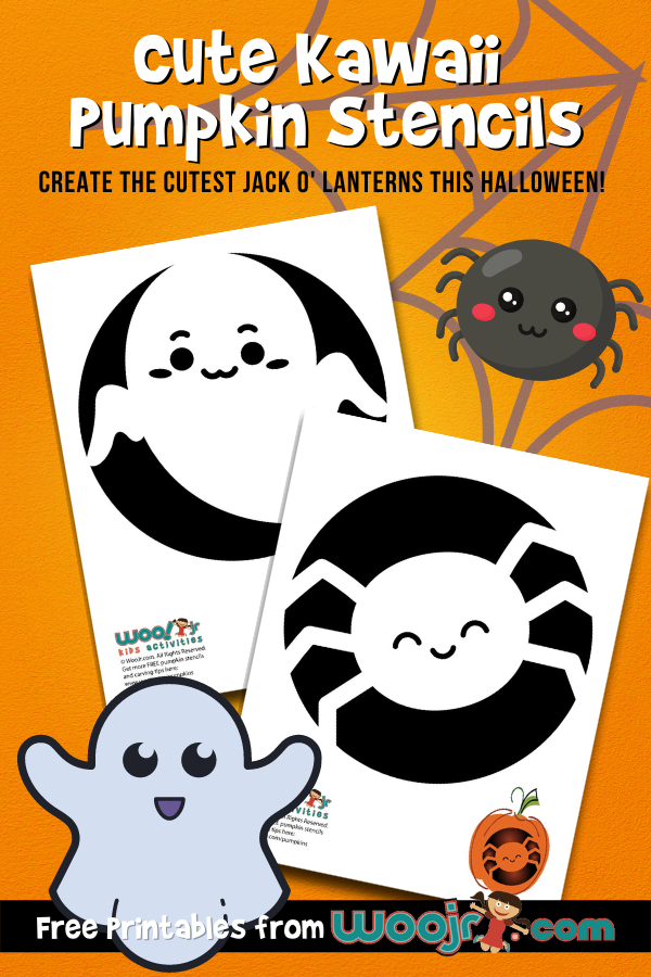 Cute kawaii pumpkin stencils woo jr kids activities childrens publishing