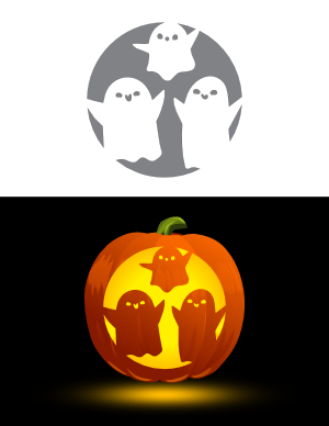 Free printable ghost pumpkin stencils