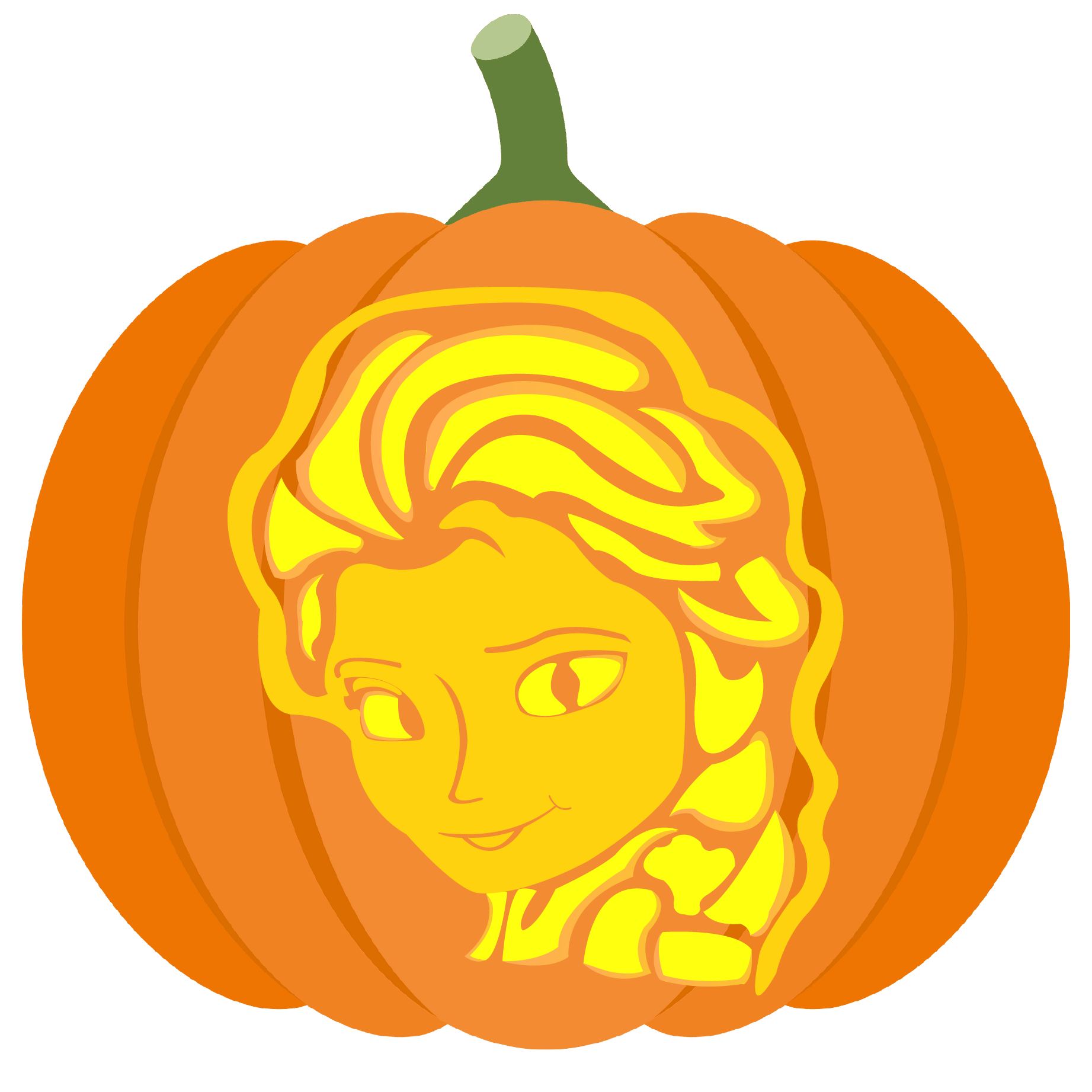 Elsa pumpkin stencil free printable papercraft templates