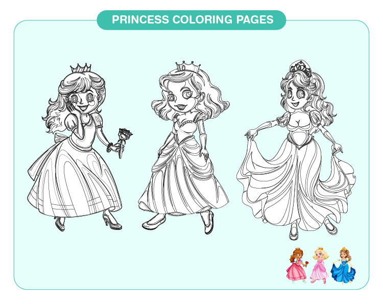 Princess coloring pages download free printables for kids