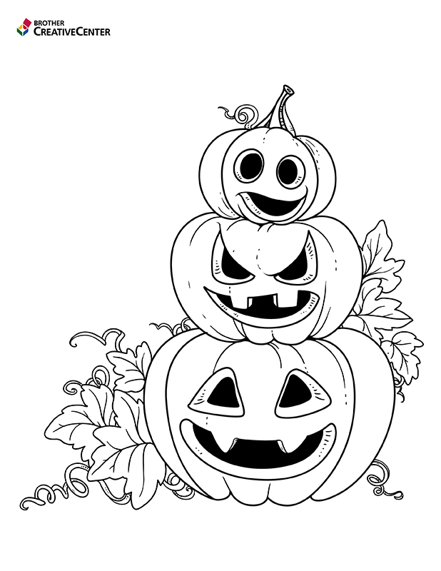 Free printable stacked pumpkins creative center