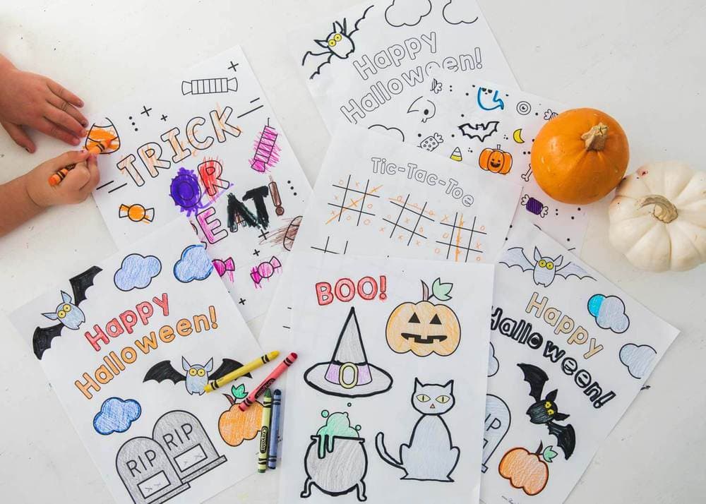 Free halloween coloring pages printable designs