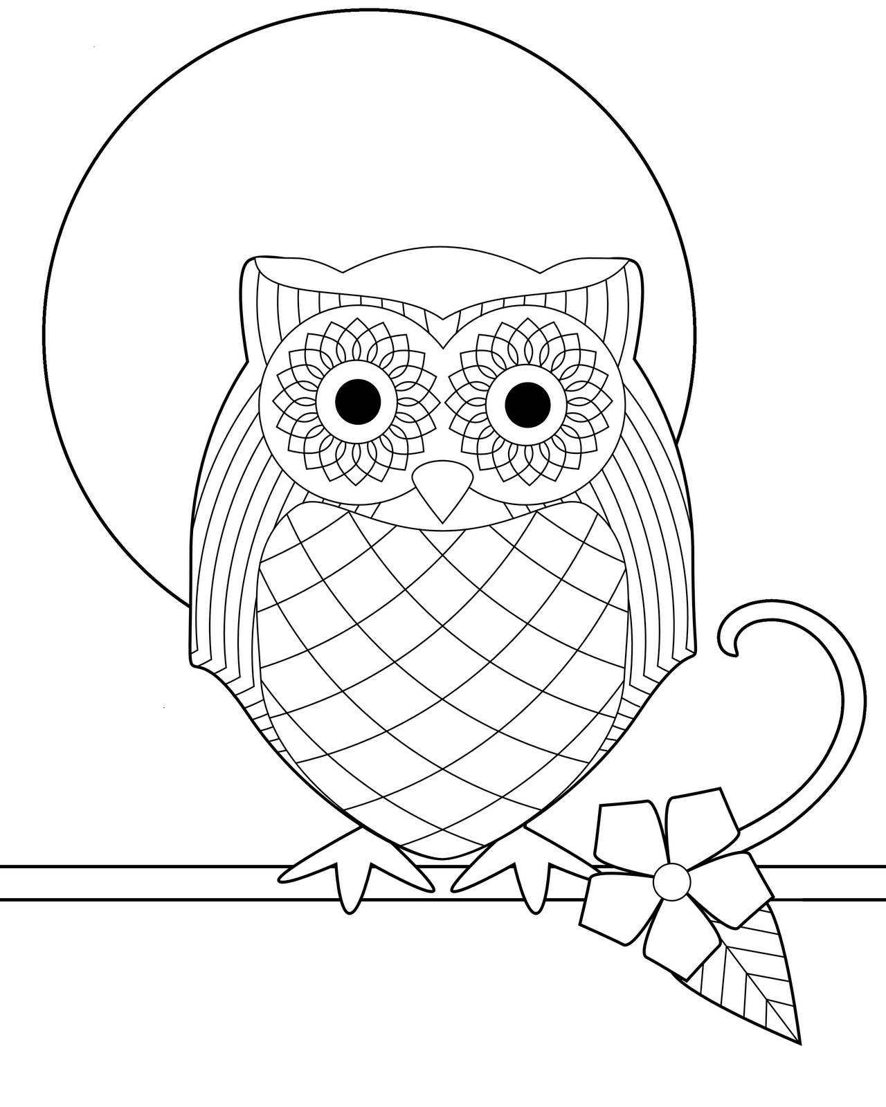 Free printable owl coloring pages for kids