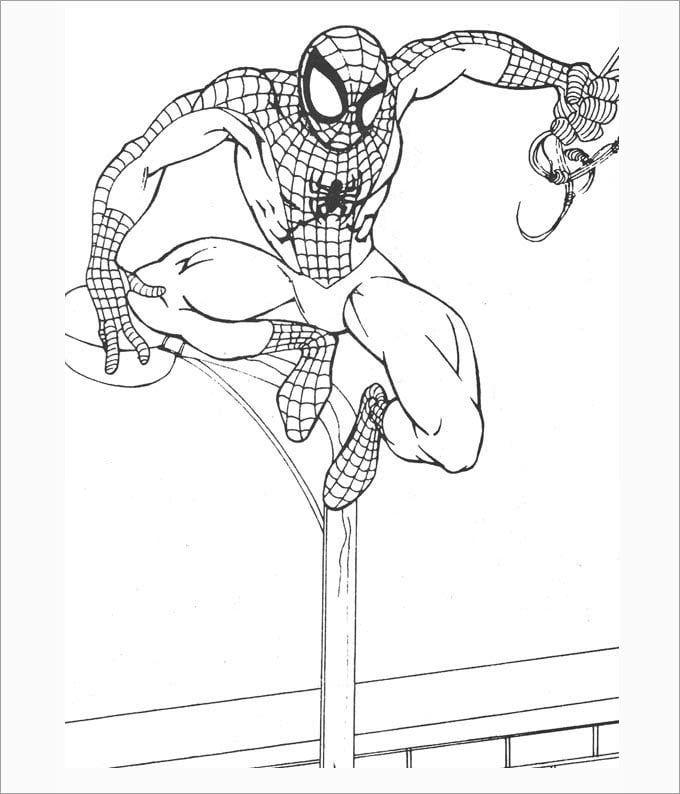 Spiderman colouring pages