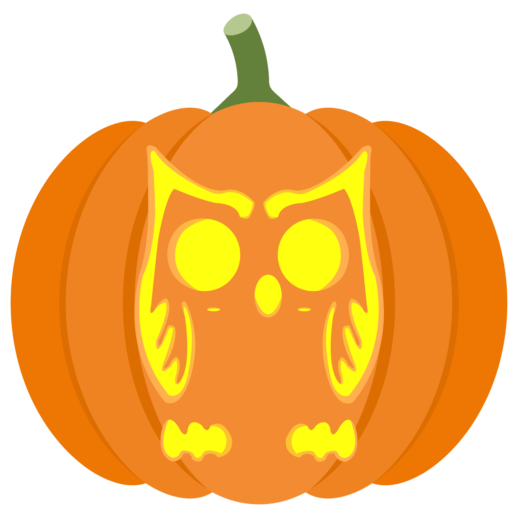 Little owl pumpkin stencil free printable papercraft templates