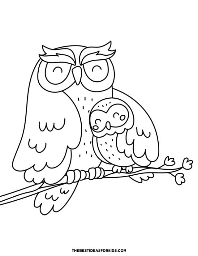 Owl coloring pages free printables