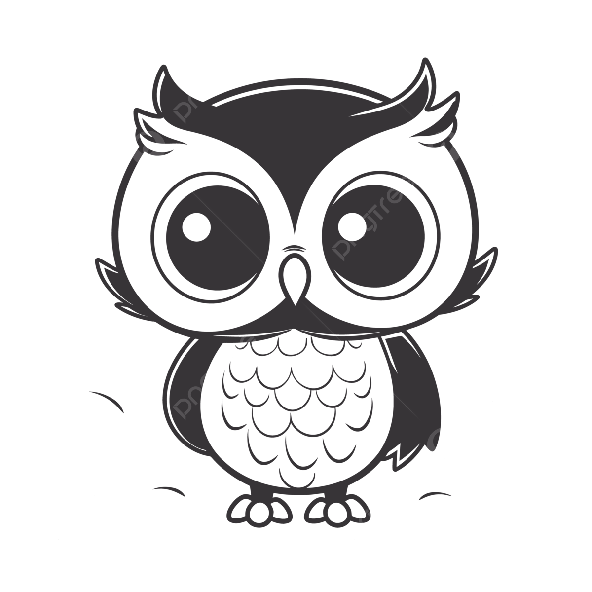 Cute owl coloring page designboost outline sketch drawing vector owl drawing wing drawing ring drawing png and vector with transparent background for free download