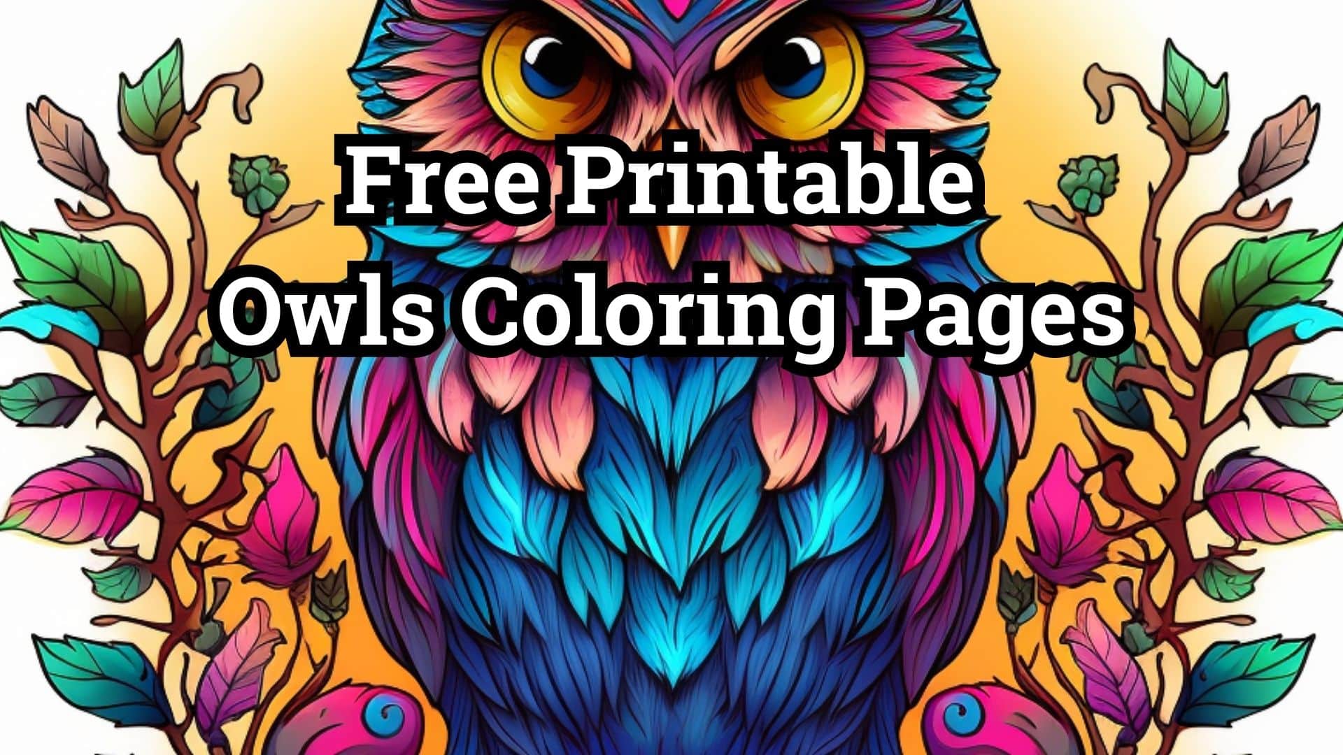 Free printable owls coloring pages list