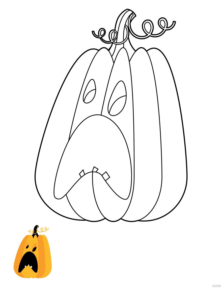 Free pumpkin halloween coloring pages