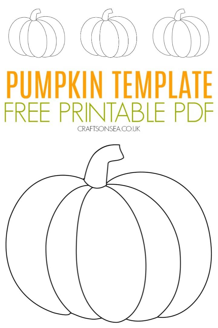 Pumpkin craft template free printable pdf