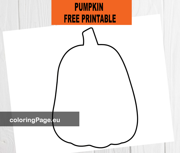 Simple pumpkin template pdf coloring page