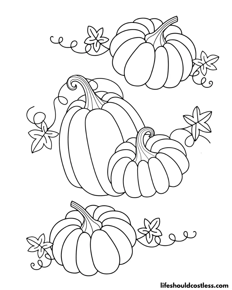 Pumpkin coloring pages free printable pdf templates