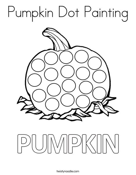 Pumpkin dot painting coloring page