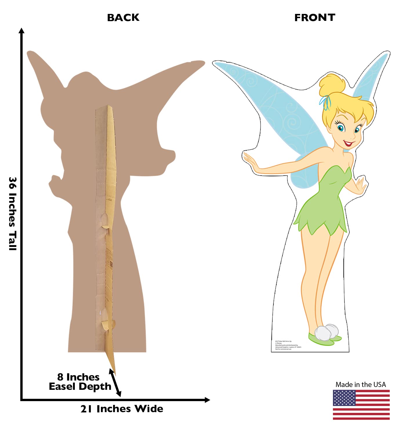 Cardboard people tinker bell cardboard cutout standup